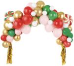 PartyDeco Ghirlandă cu baloane - Crăciun 170 x 155 cm