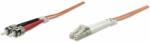 Intellinet 2m LC/ST cabluri din fibră optică OM1 Portocală (471312)