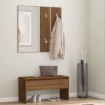 vidaXL Set de mobilier pentru hol, stejar maro, lemn prelucrat (820480)