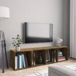 vidaXL Bibliotecă/dulap TV stejar fumuriu 143x30x36 cm lemn prelucrat (815270) Raft