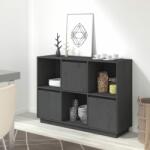 vidaXL Servantă, gri, 110, 5x35x80 cm, lemn masiv de pin (814356) Comoda