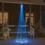 vidaXL karácsonyfa zászlórúdon 310 kék LED-del 300 cm (343524)