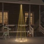 vidaXL karácsonyfa zászlórúdon 310 meleg fehér LED-del 300 cm (343522)