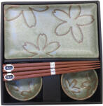 Made in Japan Set de sushi, 6 buc, motiv floral, verde deschis, MIJ (C0305) Serviciu de masa