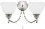 Endon Lighting 1805-2SC | Alton-EN Endon falikar lámpa húzókapcsoló 2x E14 szatén króm, matt opál (1805-2SC)