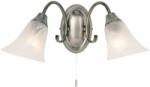 Endon Lighting 144-2AS | Hardwick Endon falikar lámpa húzókapcsoló 2x E14 antikolt ezüst, savmart (144-2AS)