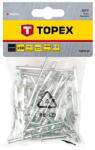 TOPEX Set 50 buc. nituri de aluminiu 4, 8 x 28 mm TOPEX 43E509 HardWork ToolsRange Cleste