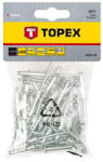 TOPEX Set 50 buc. nituri de aluminiu 4, 8 x 18 mm TOPEX 43E505 HardWork ToolsRange Cleste
