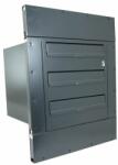 Damech Cutie postala, multifamilie, cu cadru/rama, antracit, 3 module, 40x36x52 cm, Damech GartenVIP DiyLine (RamkaU)