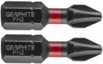 GRAPHITE Varfuri, biti, de impact, PH2, set 2 buc, PH2x25 mm, Graphite GartenVIP DiyLine (56H501) Surubelnita