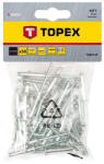 TOPEX Set 50 buc. nituri de aluminiu 4, 8 x 12, 5 mm TOPEX 43E503 HardWork ToolsRange Cleste