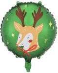 PartyDeco Balon din folie - cerc ren de Crăciun 45 cm