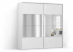 BRW Гардероб FLEX 241 / 66 / 240 см дъб вотан / огледало с плъзгащи врати (03/241-66-240/white/flex/brw)