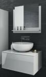Venezia Mode fényes fekete fürdőszoba bútor + tükör