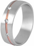 Beneto Női bicolor esküvői gyűrű acélból SPD07 58 mm