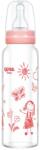Wee Baby Бебешко шише от топлоустойчиво стъкло Wee Baby Classic, 240 ml, розово (772) - ozone