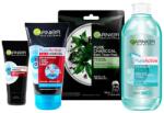 Garnier Skin Naturals szett: 3in1 tisztító gél, 150 ml + mitesszer maszk, 50 ml + sminkmaszk, 28 g + micellás víz, zsíros bőrre, 400 ml