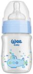 Wee Baby Бебешко шише от топлоустойчиво стъкло Wee Baby Classic Plus, 120 ml, синьо (139) - ozone