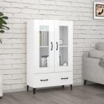 vidaXL Dulap înalt, alb extralucios, 70x31x115 cm, lemn prelucrat (812561) Comoda