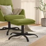 vidaXL Taburet, verde deschis, 60x60x39 cm, catifea (341581) Canapea