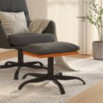 vidaXL Taburet, gri închis, 60x60x39 cm, textil și piele ecologică (341608) Canapea