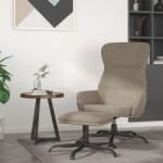 vidaXL Scaun de relaxare cu taburet, gri deschis, țesătură microfibră (3097474)