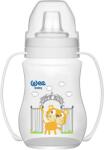 Wee Baby Cană cu mânere anti-vărsare Wee Baby - Albă, 250 ml (754)