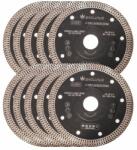 RICHMANN Disc diamantat turbo subtire, ceramica, taiere umeda si uscata, set 10 buc, 125 mm/22.23 mm, Richmann Exclusive (C4851P10) - artool Disc de taiere