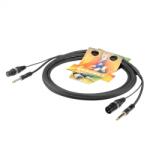 HICON Cablu audio chitara XLR 3 pini + jack 6.35mm MT/TT 3m, HICON AYJ7-0300 (AYJ7-0300)