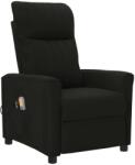 vidaXL Fotoliu de masaj electric rabatabil, negru, textil (3098891)