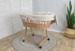 Ourbaby Pătuț din răchită cu echipament pentru bebeluș - bej - banaby - 825,00 RON