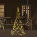 vidaXL karácsonyfa zászlórúdon 200 meleg fehér LED-del 180 cm (343534)