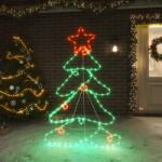vidaXL karácsonyfa-figura 114 LED-del 88 x 56 cm (343288) - vidaxl