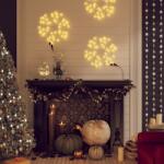 vidaXL karácsonyi hópehely 48 meleg fehér LED-del 27 x 27 cm (343293)