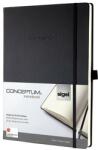 Sigel Conceptum exkluzív keményfedeles fekete vonalas jegyzetfüzet A4 (SICO112)