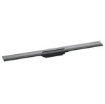 Hansgrohe RainDrain Flex oldalfal mellé zuhanylefolyó 90 cm, vágható, szálcsiszolt fekete króm 56052340 (56052340)