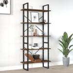 vidaXL Bibliotecă 5 niveluri stejar maro, 80x30x175 cm lemn prelucrat (3114018) Biblioteca