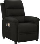 vidaXL Fotoliu de masaj electric rabatabil, negru, textil (3098977)