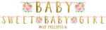 Amscan Floral Baby Sweet Baby Girl papír felirat 2 részes (DPA120394)
