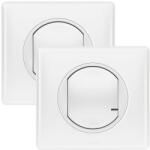 Legrand Netatmo 067632 Celiane előre párosított váltókapcsolós szett 1 db okos egypólusú kapcsolóból (nulla mentes) és 1 db szimpla távvezérlő kapcsolóból álló készlet, két helyről történő világítás kapcsolás