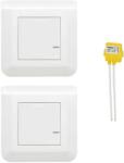 Legrand Netatmo 077732L Program Mosaic előre párosított váltókapcsolós szett 1 db okos egypólusú kapcsolóból (nulla mentes) és 1 db szimpla távvezérlő kapcsolóból álló készlet, két helyről történő világítás k