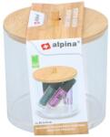Alpina Kozmetikai tároló, 10x9, 7x9, 7cm műanyag+bambusz tető (XEH25218063)