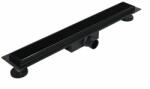 BALNEO Set rigola pentru dus plus capac 80 cm Balneo G-Drain Double Dark Next negru (GD-DD-80)