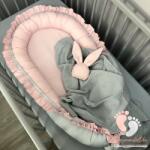 Pastell XXL babafészek - Rózsaszín szürkével (D635420)
