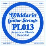D'Addario PL013 - Plain Steel Guitar Single String, . 013 - C232CC