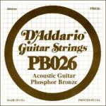 D'Addario PB026 - Phosphor Bronze Wound Acoustic Guitar Single String, . 026 - H238HH