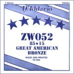 D'Addario ZW052 - 85/15 Bronze Acoustic Guitar Strings, . 052 - F414FF