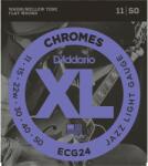 D'Addario ECG24 - D'Addario ECG24 Chromes Flat Wound Electric Guitar Strings, Jazz Light, 11-50 - C941C