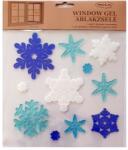 Yala Design Karácsonyi zselés ablakdísz kék-fehér áttetsző jégkristályos (312701)
