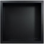 BALNEO Raft incastrat patrat Balneo Wall-Box 30x30x10 cm negru periat (OB-BL2)